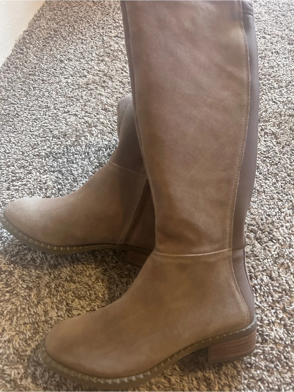 gentle souls Taupe Suede Over-the-Knee Boots